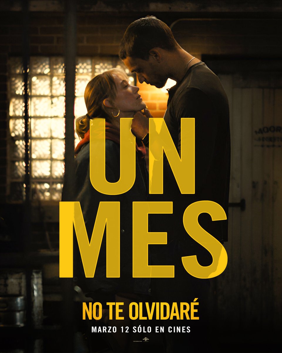 UniversalPicsAr's tweet photo. Todos merecen una segunda oportunidad 💛
De la autora del éxito Romper el círculo y A pesar de ti, en #UnMes llega #NoTeOlvidaré. 12 de marzo, sólo en cines. https://t.co/DaURN2wZBq