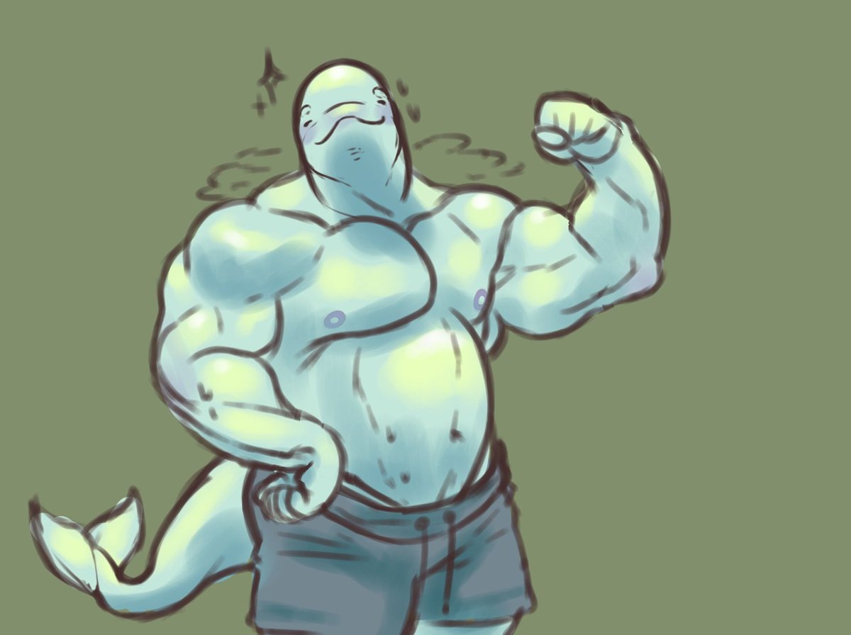 Mandrakepool's tweet image. Post workout beluga dude!