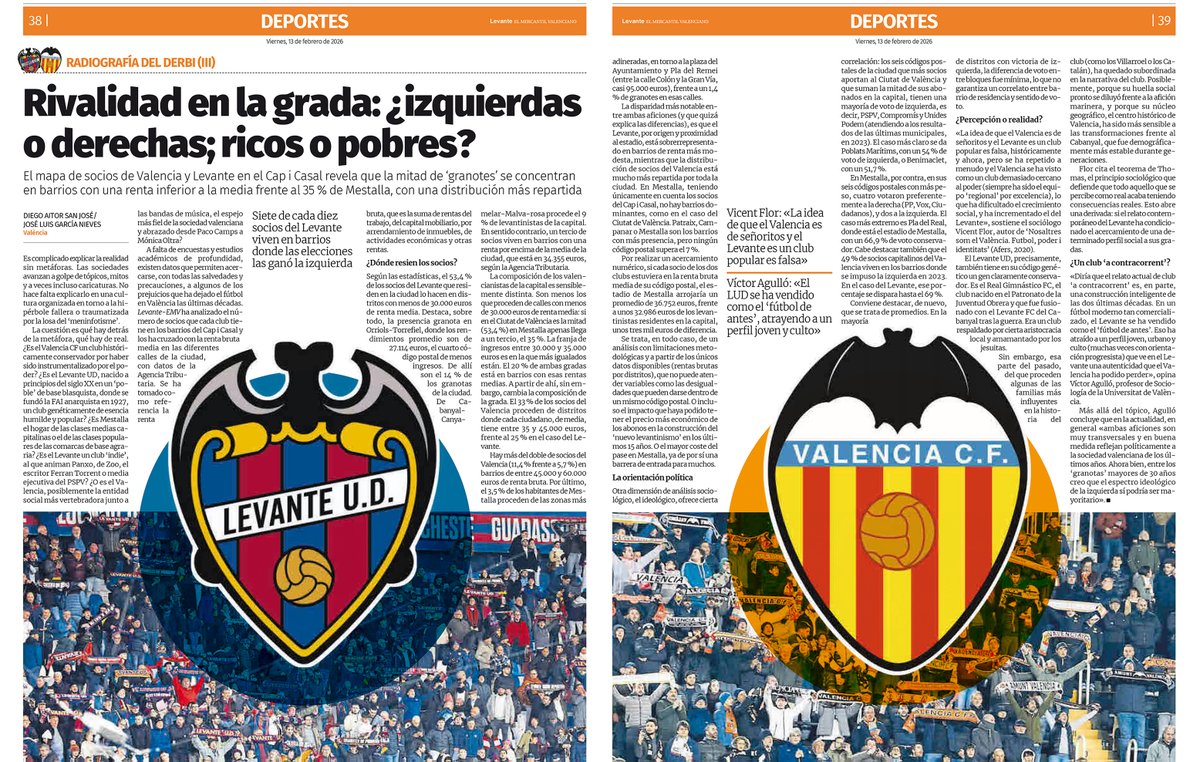 La penya valencianista «ELS REPUBLICANS» en un comunicat ix al pas de la  publicació de hui al Levante-EMV (que també publiquem a continuació) on  s'identifica al club del Mestalla com l’equip dels sectors conservadors i  benestants de la ciutat i de les comarques.