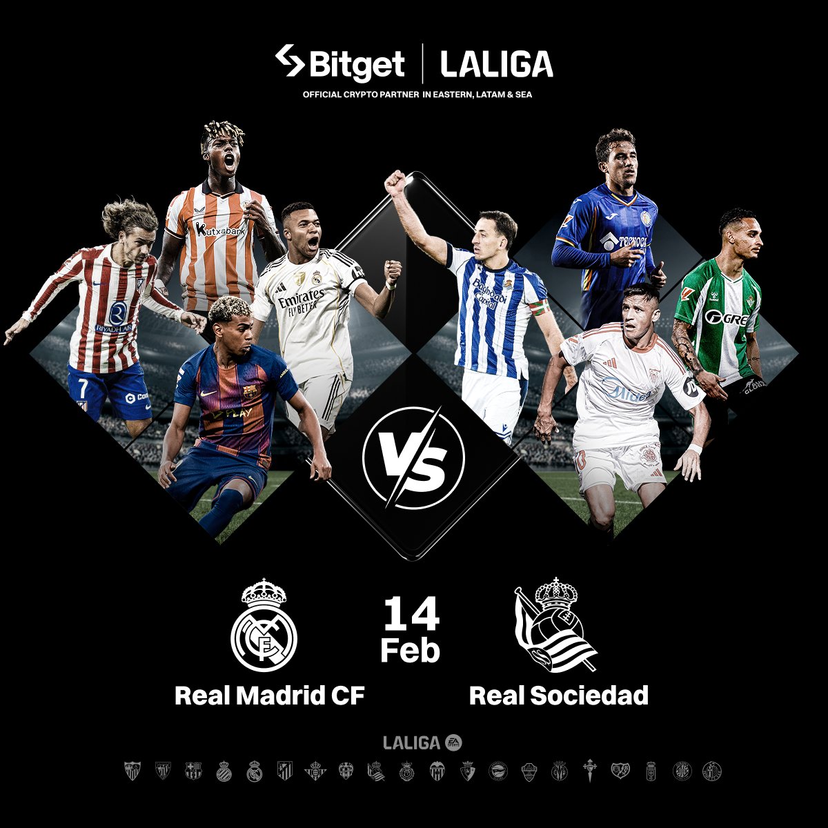 Matchday for <a href="/realmadrid/">Real Madrid C.F.</a> 🆚 <a href="/RealSociedad/">Real Sociedad Fútbol</a>

Feb 14, 21:00 UTC at Santiago Bernabéu!

Drop your predictions below to win up to $6,200 USDT.