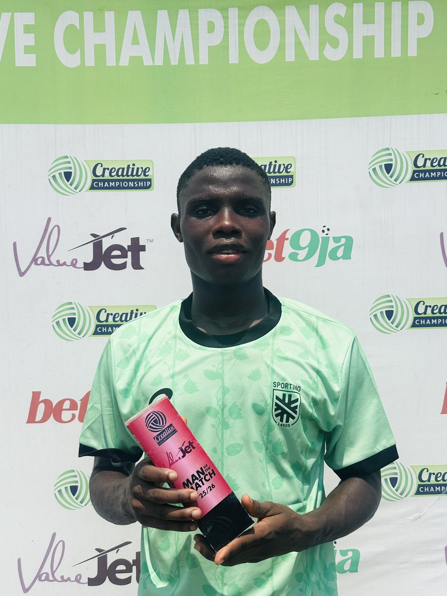 SLFCAcademy's tweet photo. A Man Of The Match Performance on his first @TCC_League start π
Nengi Fiberesima is voted our MOTM vs Broad City after a phenomenal midfield show π«π
#BRCSPO #TCCLeague26 https://t.co/S8YJHiHYBO