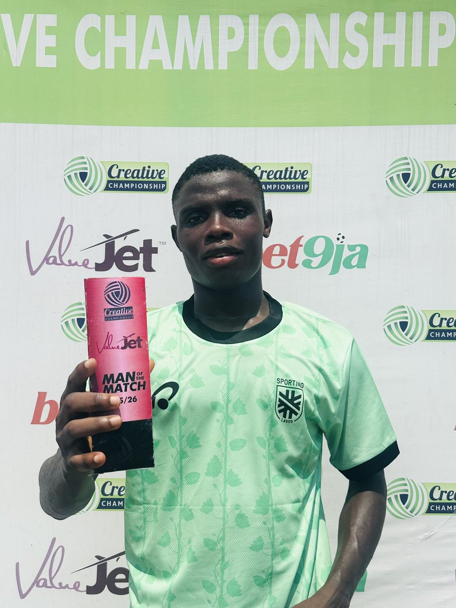 SLFCAcademy's tweet photo. A Man Of The Match Performance on his first @TCC_League start π
Nengi Fiberesima is voted our MOTM vs Broad City after a phenomenal midfield show π«π
#BRCSPO #TCCLeague26 https://t.co/S8YJHiHYBO