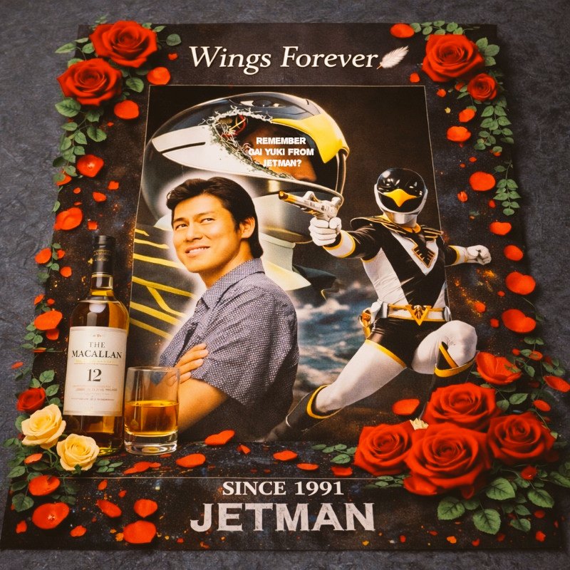 since1991jetman's tweet photo. 🌹Happy  Valentine's　 day🥃

Wings Forever🪽

#鳥人戦隊ジェットマン 
#35周年 https://t.co/xYfvknBMJf