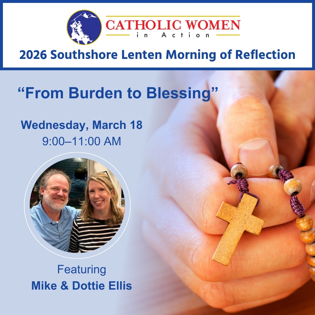 🌿 Prepare your heart for Lent with Catholic Women in Action's 2026 Mornings of Reflection.
📍 Northshore – March 5 | Mary, Queen of Peace featuring Kitty Cleveland
📍 Southshore – March 18 | St. Rita N.O. featuring Mike &amp; Dottie Ellis
All are welcome! 🙏 ccfnola.org/cwia