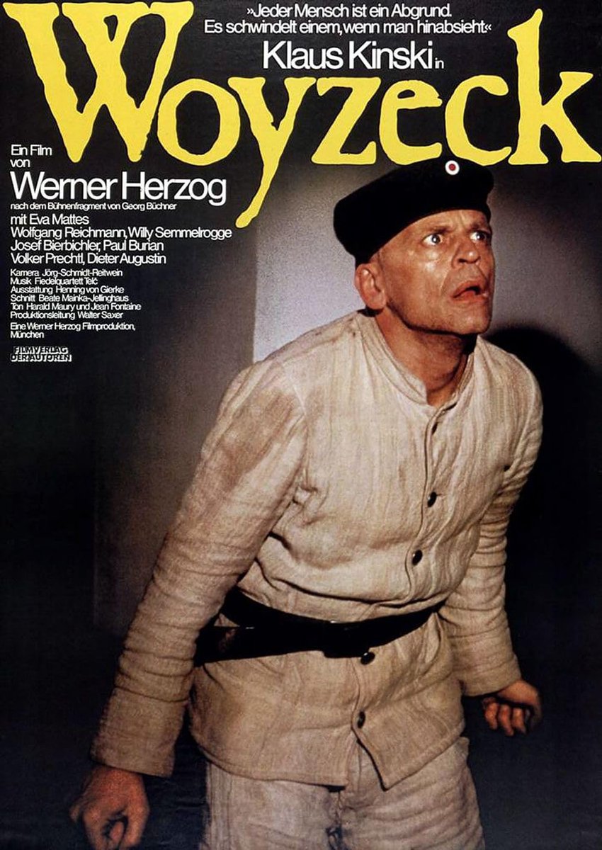 🎞️ WOYZECK
🎬 di WERNER HERZOG 
📌 Lunedì 16/2 ore 21,00
🇩🇪 Versione Originale Sottotitolata
‼️ Ultimo film della Rassegna ‘WERNER HERZOG torna al Cinema’