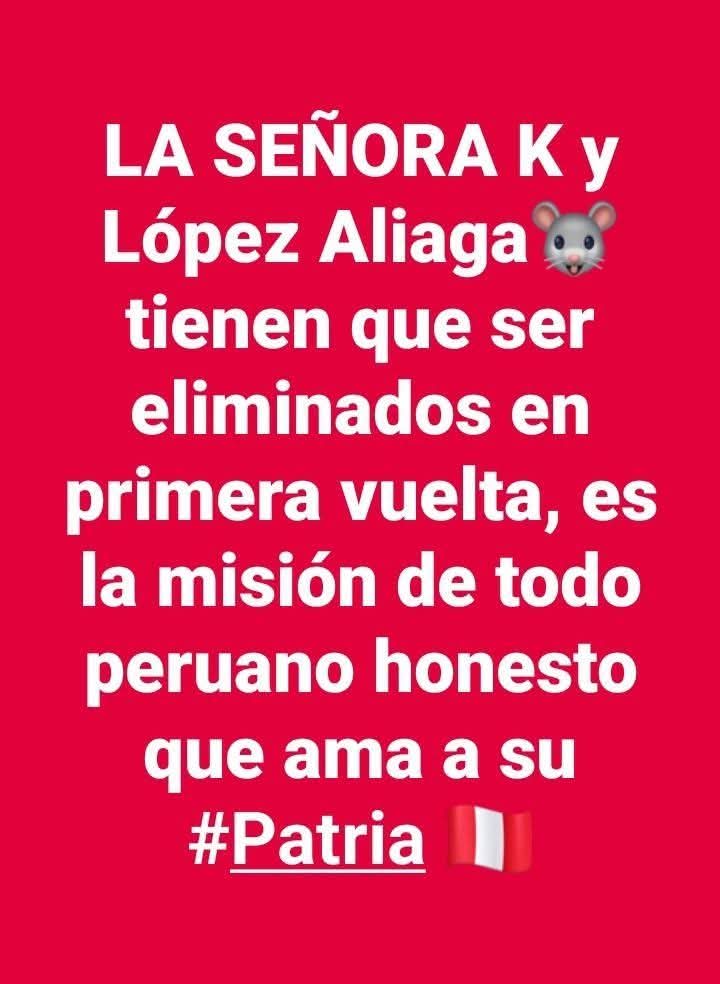 Eliminemos la corrupción en primera vuelta. 🐷=🍊=🐀
