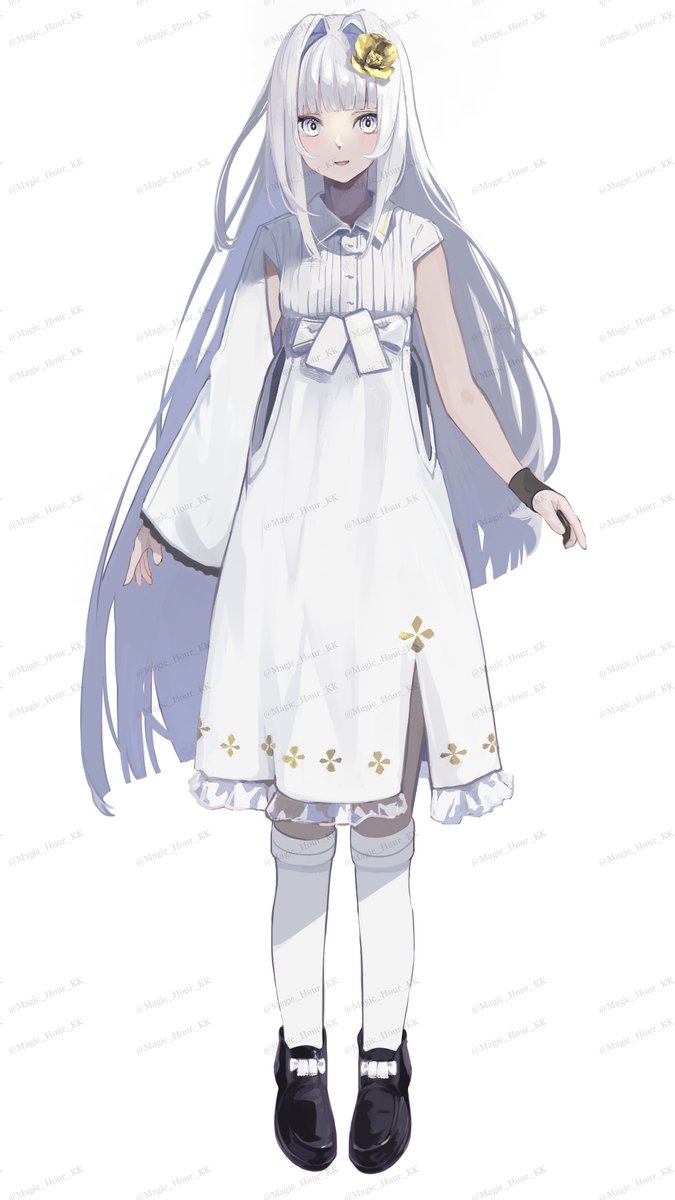 立ち絵 #oc  
←ラフ　　完成→