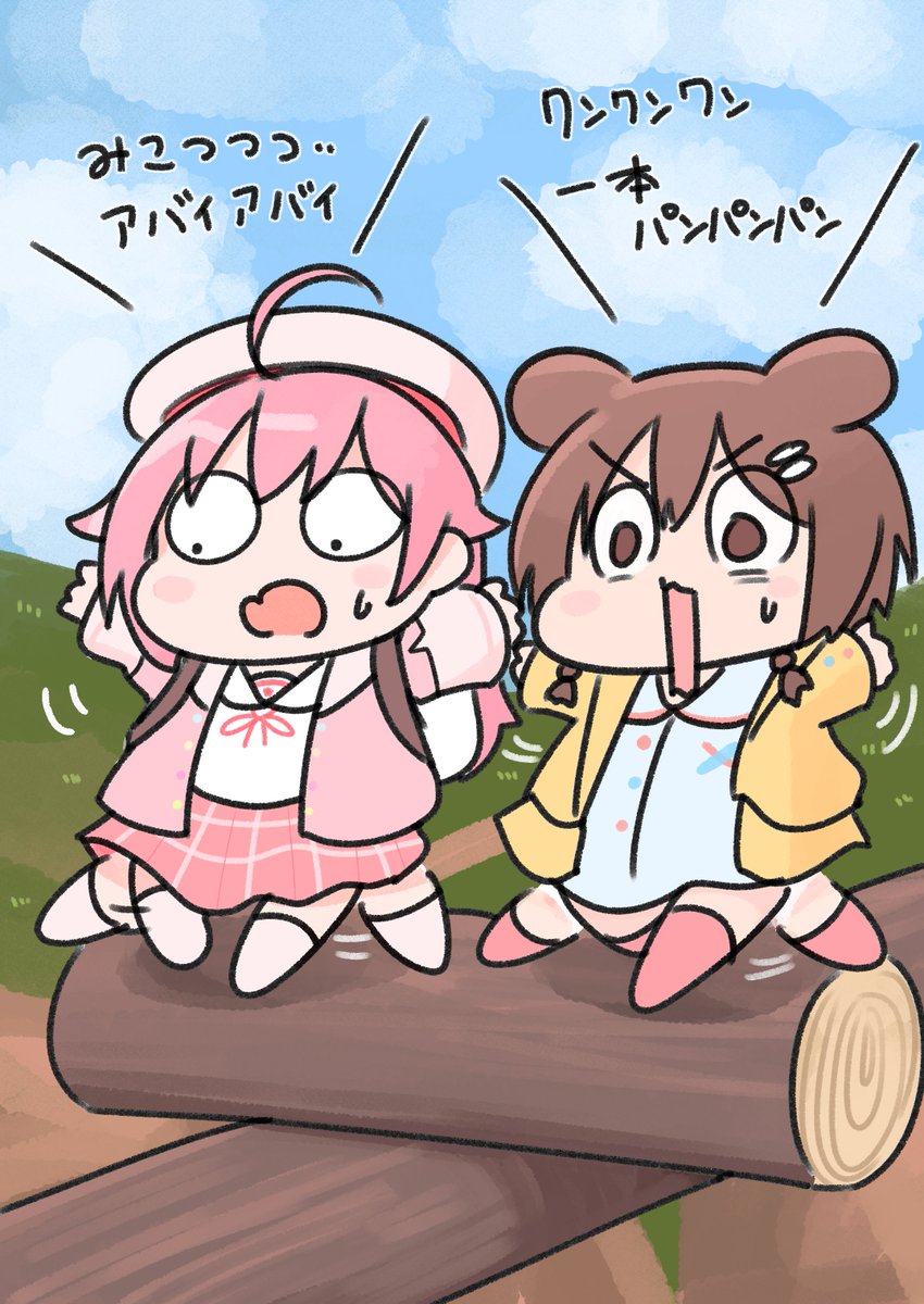 ワンツーだけで息ぴったりみっころね
#みっころね #miko_Art #できたてころね 