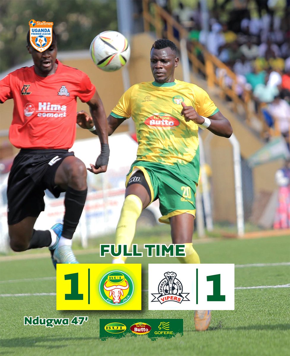Bulfc1's tweet image. Full time

BUL 1-1 Vipers SC || Karim Ndugwa 47’, || #BULFC || #BULVIP