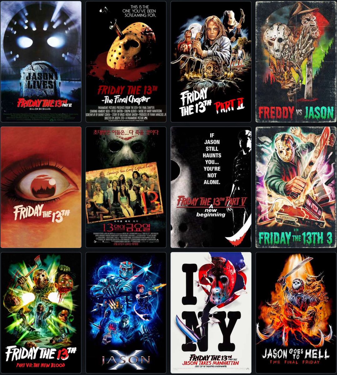 #FridayThe13th ranking for Friday The 13th…