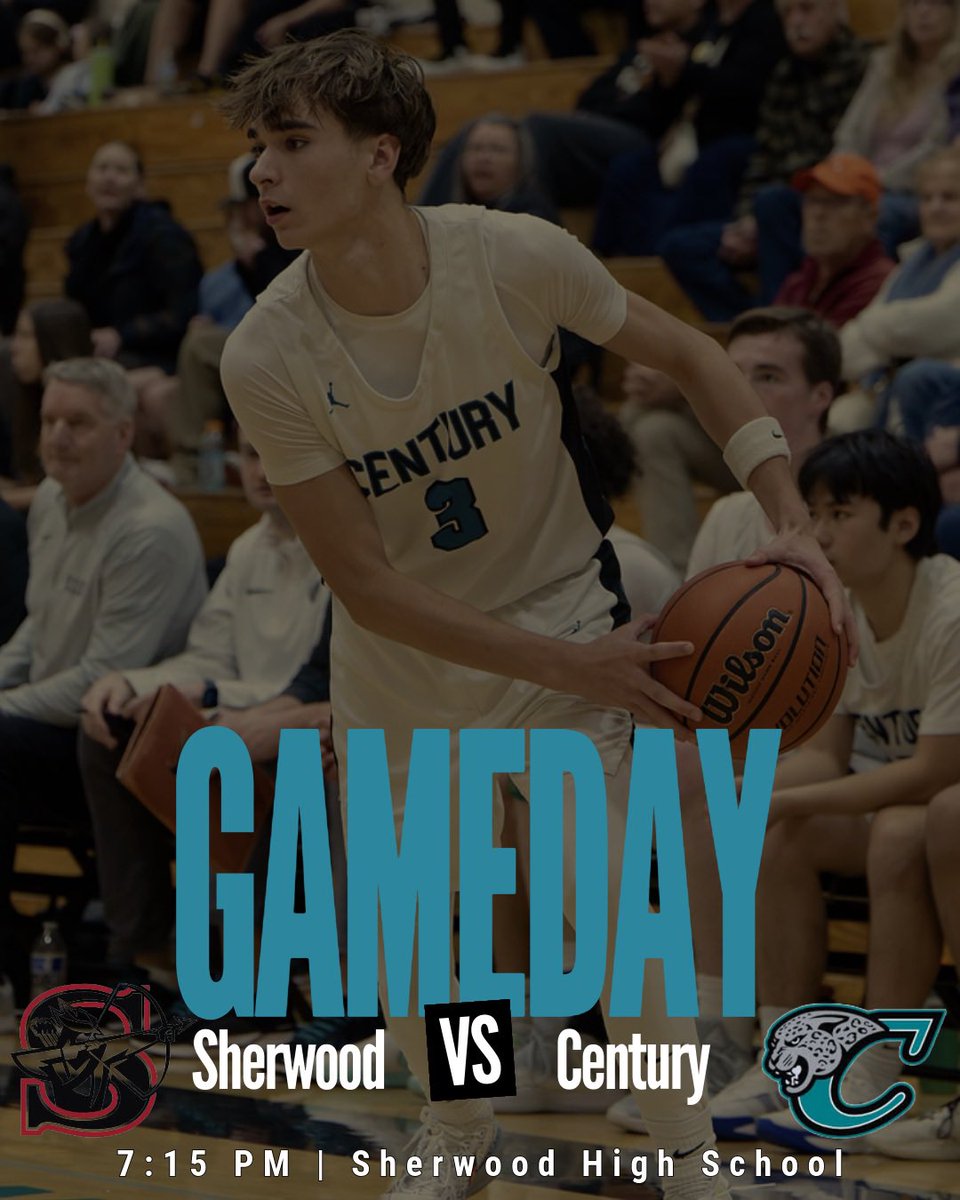 CenturyJagsBB's tweet photo. Gameday! 

🏀 vs. Sherwood Bowmen
⌚️7:15 PM (Varsity), 5:45 PM (JV), 4:15 PM (Freshman), 7:15 PM (JV2 vs David Douglas)
📍Sherwood High School 
🖥 https://t.co/CVKLoIq9N5 https://t.co/1qxev9nu1V