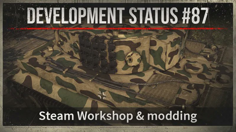 panzerunity's tweet photo. https://t.co/D5W67UAqFz
Tank Squad – Development Status #87

Workshop tools are now developed and being tested. Initial mod support includes decals, unit/division emblems, camouflage and side numbers. Documentation (PDF) has been prepared. https://t.co/rZrX4l0ufS