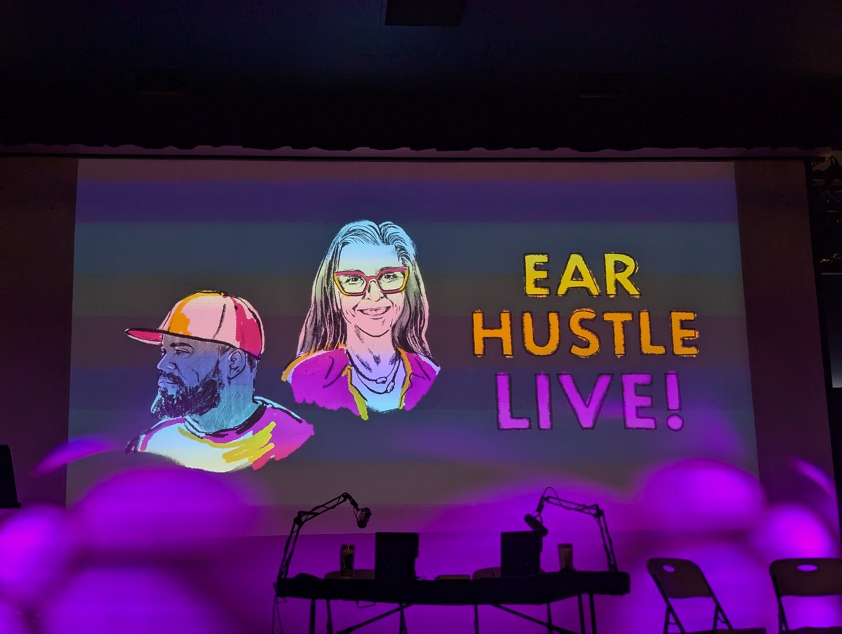 Edovo's tweet photo. What an amazing night with one of our partners @earhustlesq! Such a unique experience made all the more amazing by getting a chance to meet the broader team. Inside, Ear Hustle has over 1M+ listening hours on Edovo! And, they have more great work coming soon, so stay tuned! https://t.co/1EPUT8eDuC