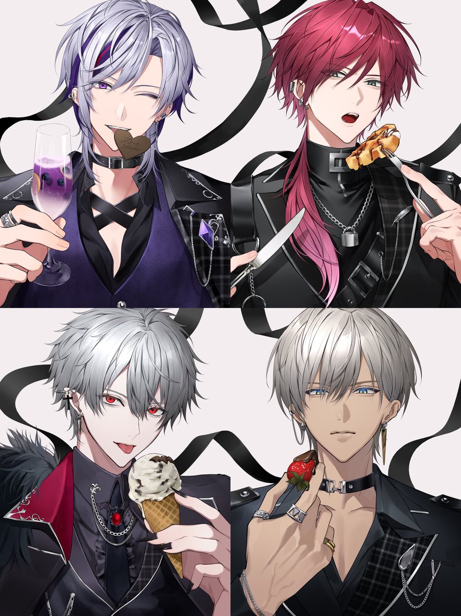 にじそで頒布予定のチェキの絵です🍴