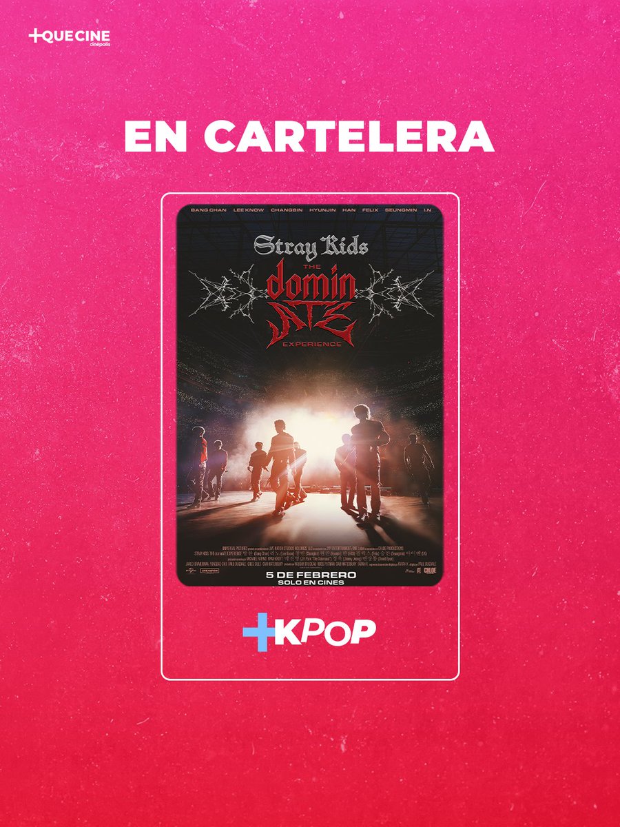¡Esta cartelera trae estrenos que te llegarán directo al corazón! 💘

🌸 The Dangers In My Heart ya está de estreno.
🌹 The Rose: Regresa A Mí llega este sábado de San Valentín.
🖤 ¡Stray Kids estará una semana más en cartelera!
🎟️ ¡Regálale a esa persona especial boletos para