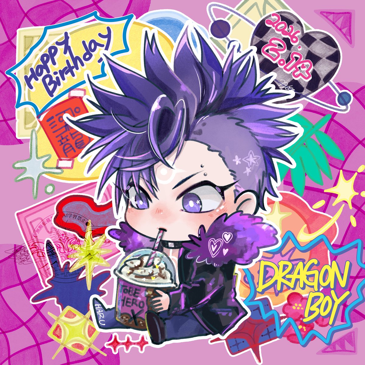 hukkatsu_27's tweet photo. #梁龍誕生祭2026 🐉💜💜💜
 TBHX DRAGON BOY BIRTHDAY🎂🎉 https://t.co/pUMqcUTbOq