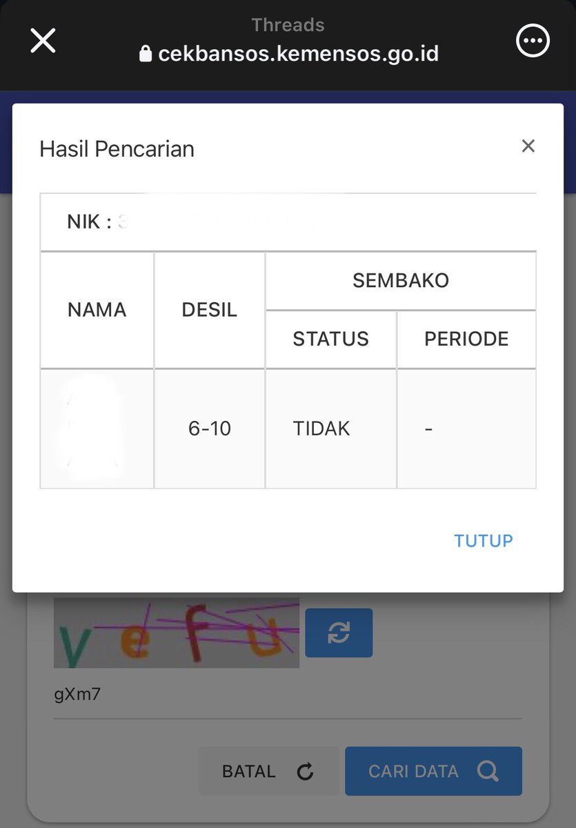 Menurut data kemensos aku termasuk desil 6-10 alias menengah ke atas guiss😂😇😅. Udah pada cek belum?