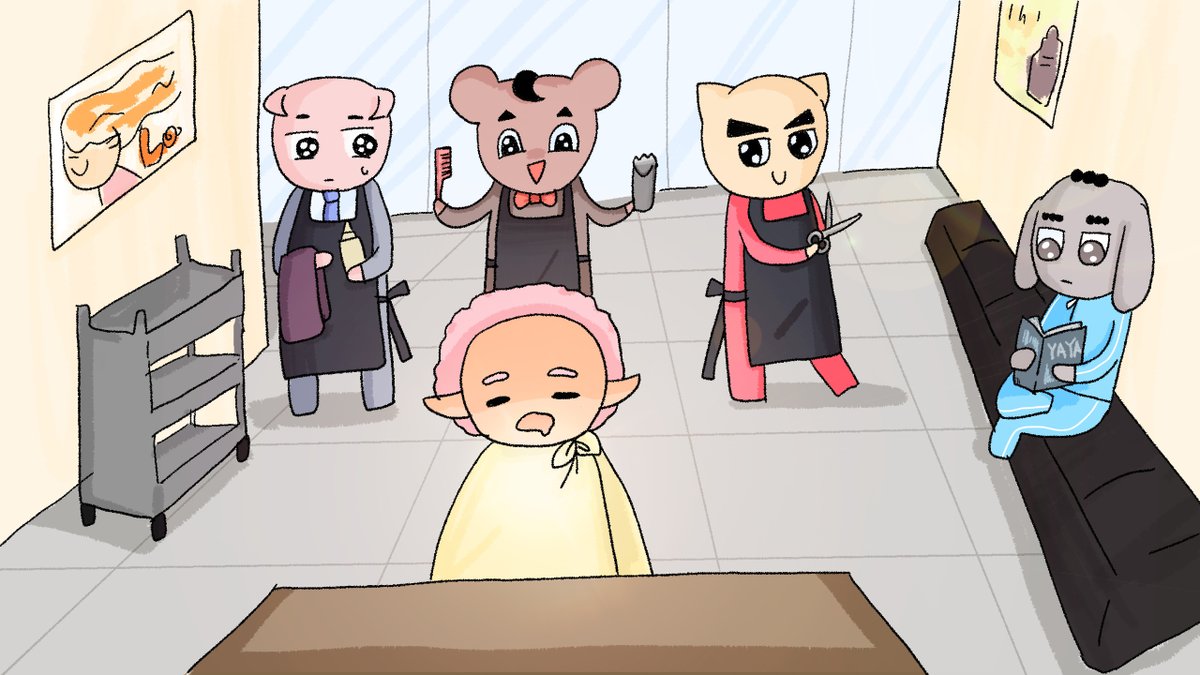 간신히 늦지않게 참여..! 다들 수고하셨습니다!! 햄C와 ㅁㅁㄹ 미용사체험..헤어스타일2탄 찍으러온양양이😊😊😊