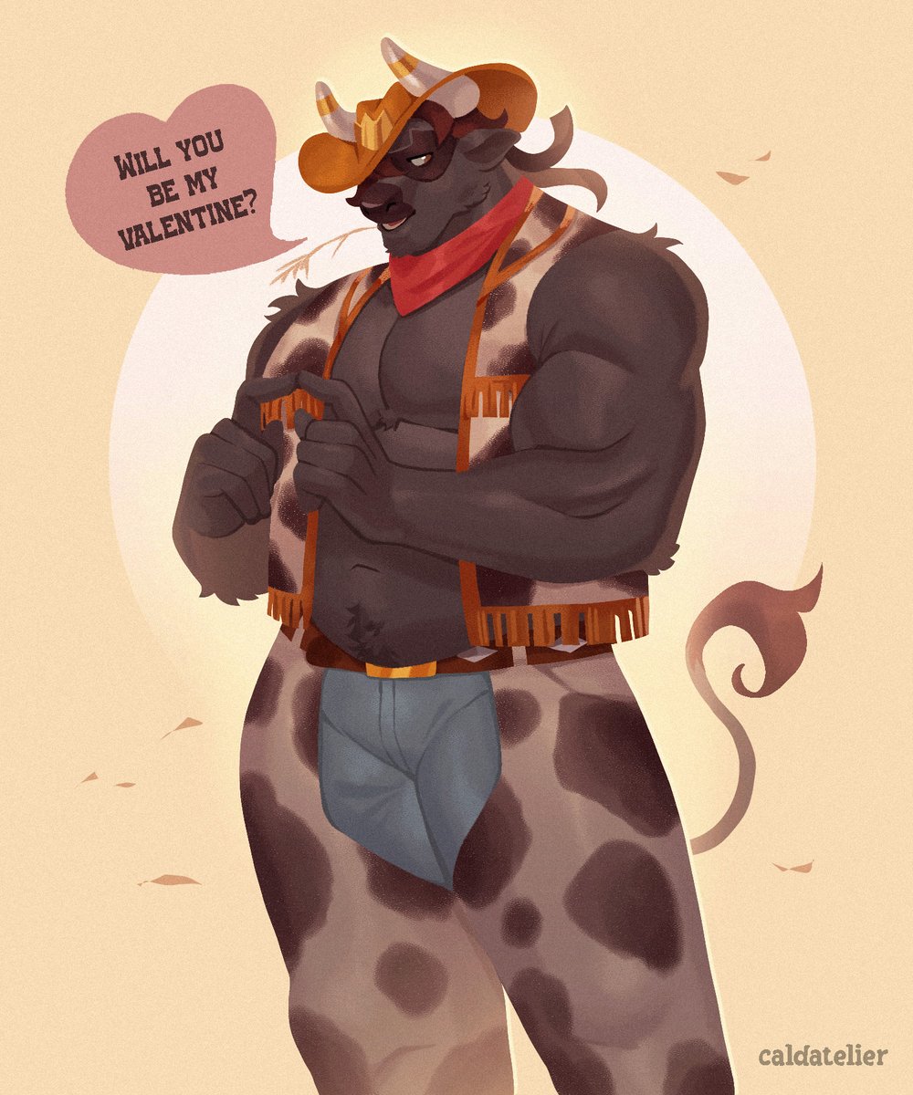 "Please be my Valentine." 

Valentine's Day commission for canovarodeo on Bluesky ❤️