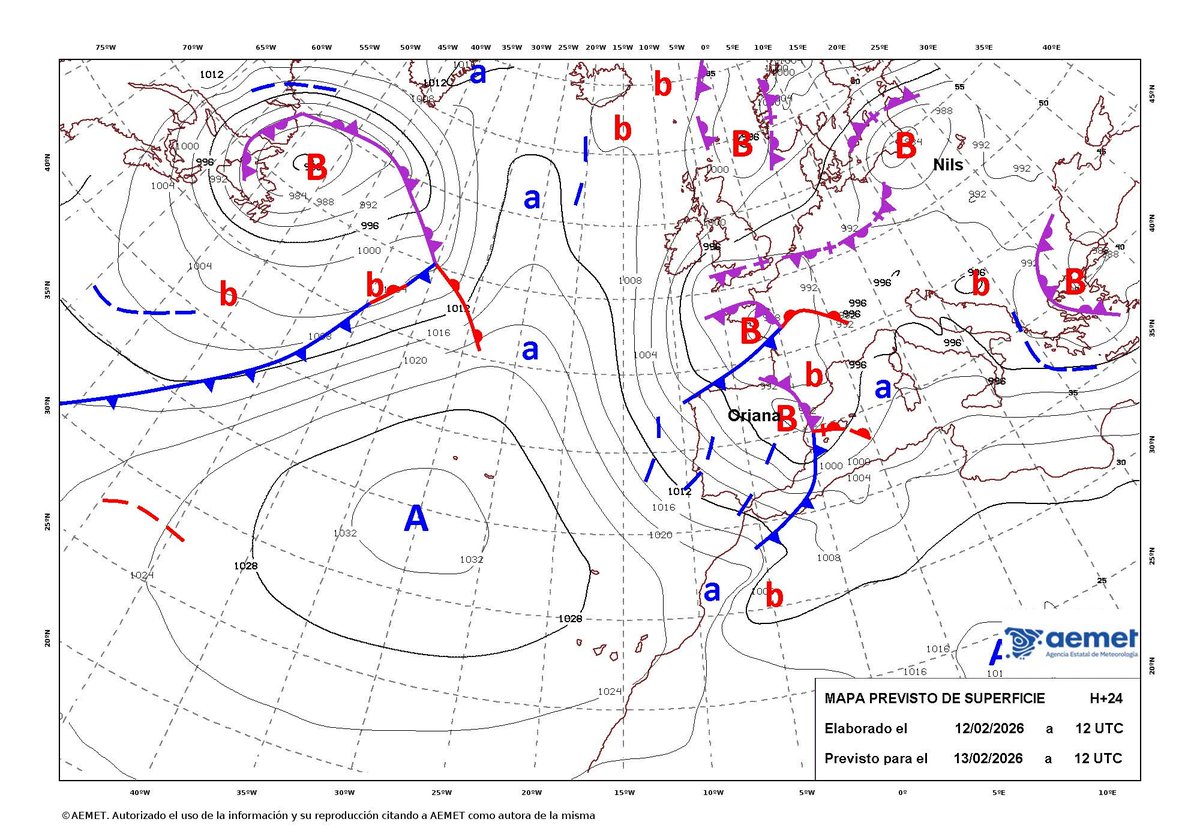 Entra el primer frente de la Borrasca Oriana y aunque se abren algunos claros, tras este hay dos lineas de inestabilidad con aguaceros que irán entrando también. Siguen las fuertes rachas de viento y los avisos se desactivaran de cara a la noche. ⛈️⛈️⛈️⛈️🌧️🌧️☔🌬️🌬️🌬️🍃😱😱