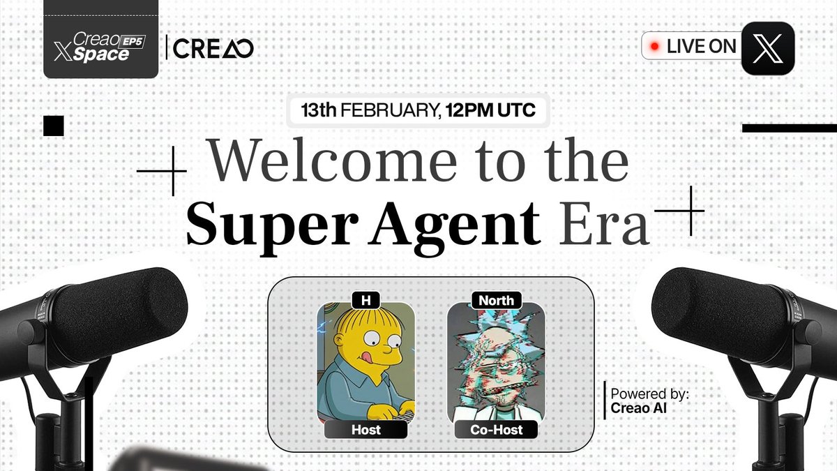 X Space in 1h30

Welcome to the Super Agent Era. This shift goes beyond chat — and directly into our move toward Agent Apps.

AI isn’t just about prompts anymore.
It’s about agents that think, remember, and execute across systems.

We’re breaking down what this shift means — and