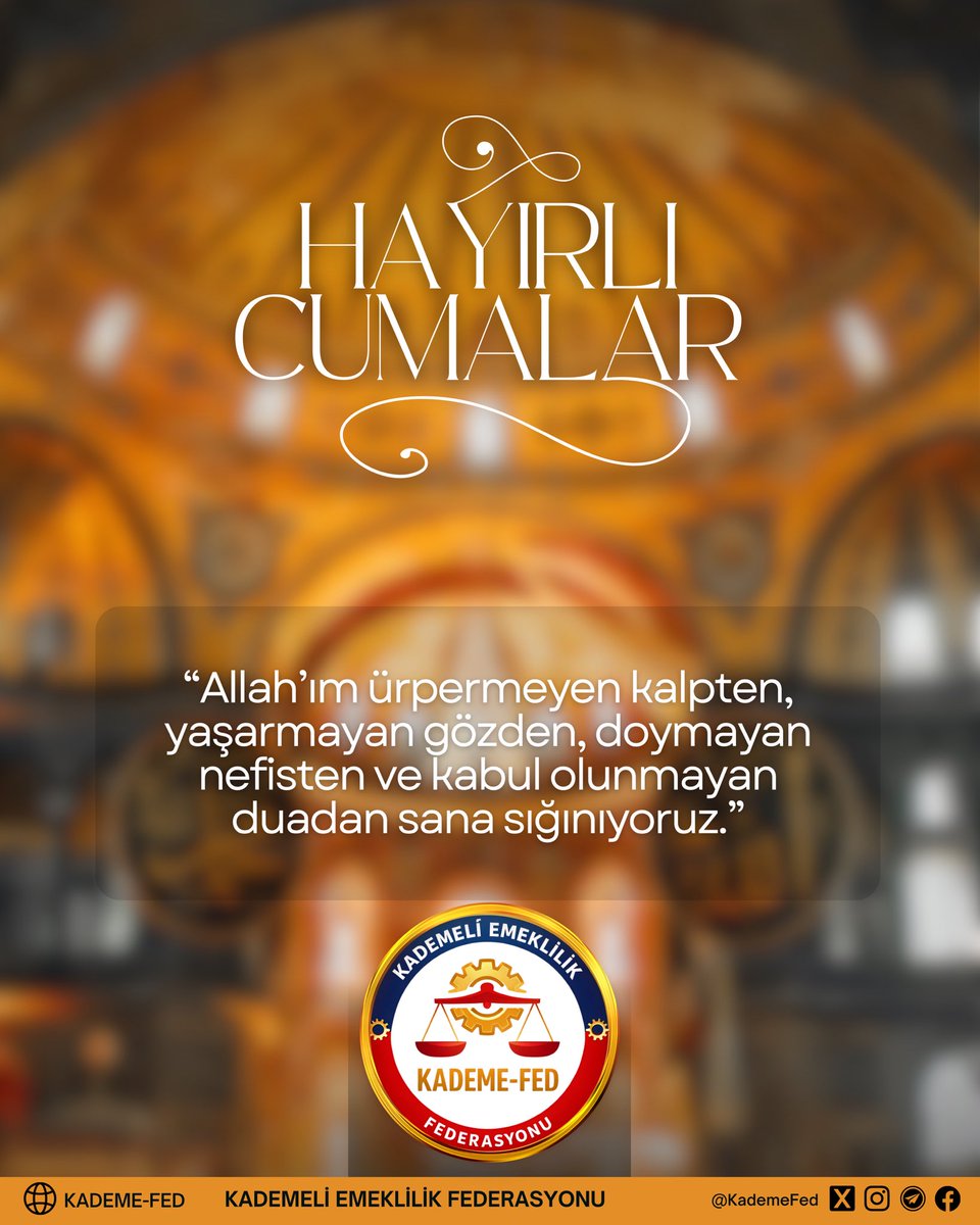 Rüzgar ne kadar sert eserse essin,kayadan alıp götüreceği sadece tozudur. 

Bu mücadele sarsılmaz çelikten irade ile adaleti er yada geç sağlayacaktır. 

<a href="/KademeFed/">Kademeli Emeklilik Federasyonu</a> 
<a href="/ETTDER1999/">🧭 EMEKLİLİKTE TARİHE TAKILANLAR DERNEĞİ</a> 
<a href="/EmekDerResmi/">EMEK-DER</a> 
<a href="/CorUsDer/">Çorum usta öğreticiler ve Eğitimciler Derneği</a> 
#KademeKanunu