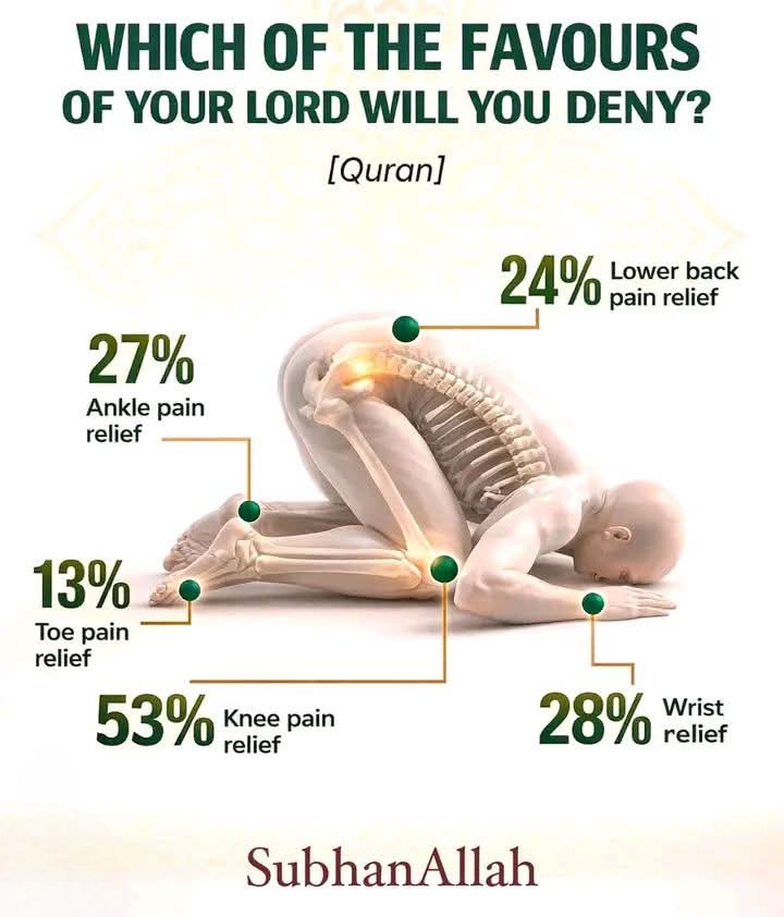 Sujood (prostration) — the most humble and powerful position in Islam. Sujood is the moment when a believer is closest to Allah ﷻ. It is a position of complete submission, humility, and gratitude.

From an Islamic perspective, this image reminds us of several powerful truths: