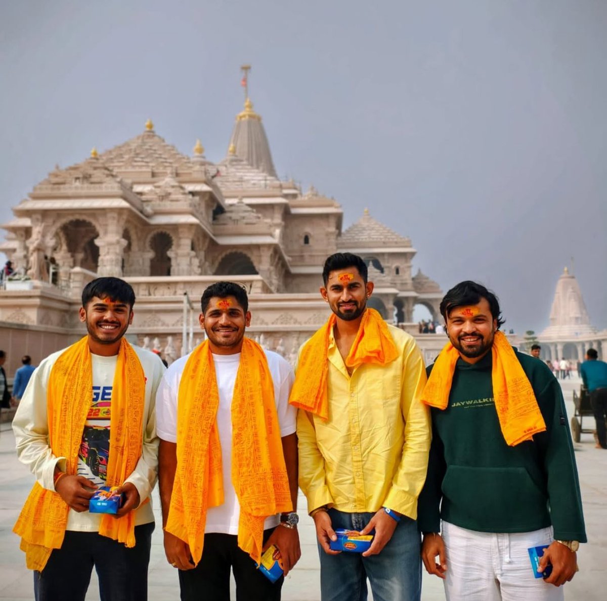 U-19 World Cup winning Captain Ayush Mhatre at Ram Mandir for blessings ❤️🙏
