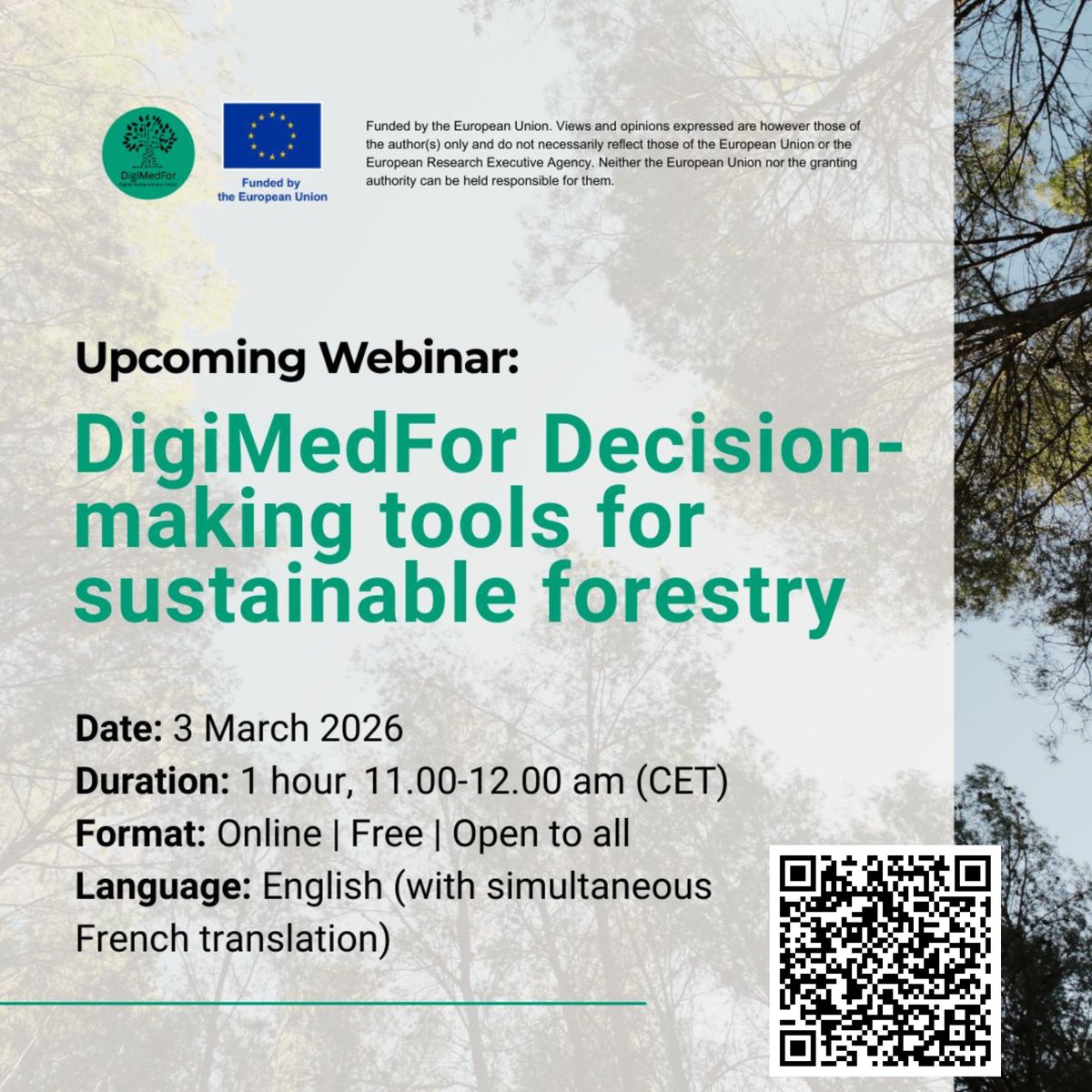 PEDALconsulting's tweet image. 𝗦𝗺𝗮𝗿𝘁 #𝗳𝗼𝗿𝗲𝘀𝘁𝗿𝘆 𝘀𝘁𝗮𝗿𝘁𝘀 𝘄𝗶𝘁𝗵 𝘀𝗺𝗮𝗿𝘁 𝘁𝗼𝗼𝗹𝘀
Join us at @digimedfor #webinar
📅3 MARCH | 11:00 CET | Online &amp;amp; free
Get to know forest virtualization tool, DigiMedFor Knowledge Platform and #VirtualForest Decision Support System: shorturl.at/m55Cm