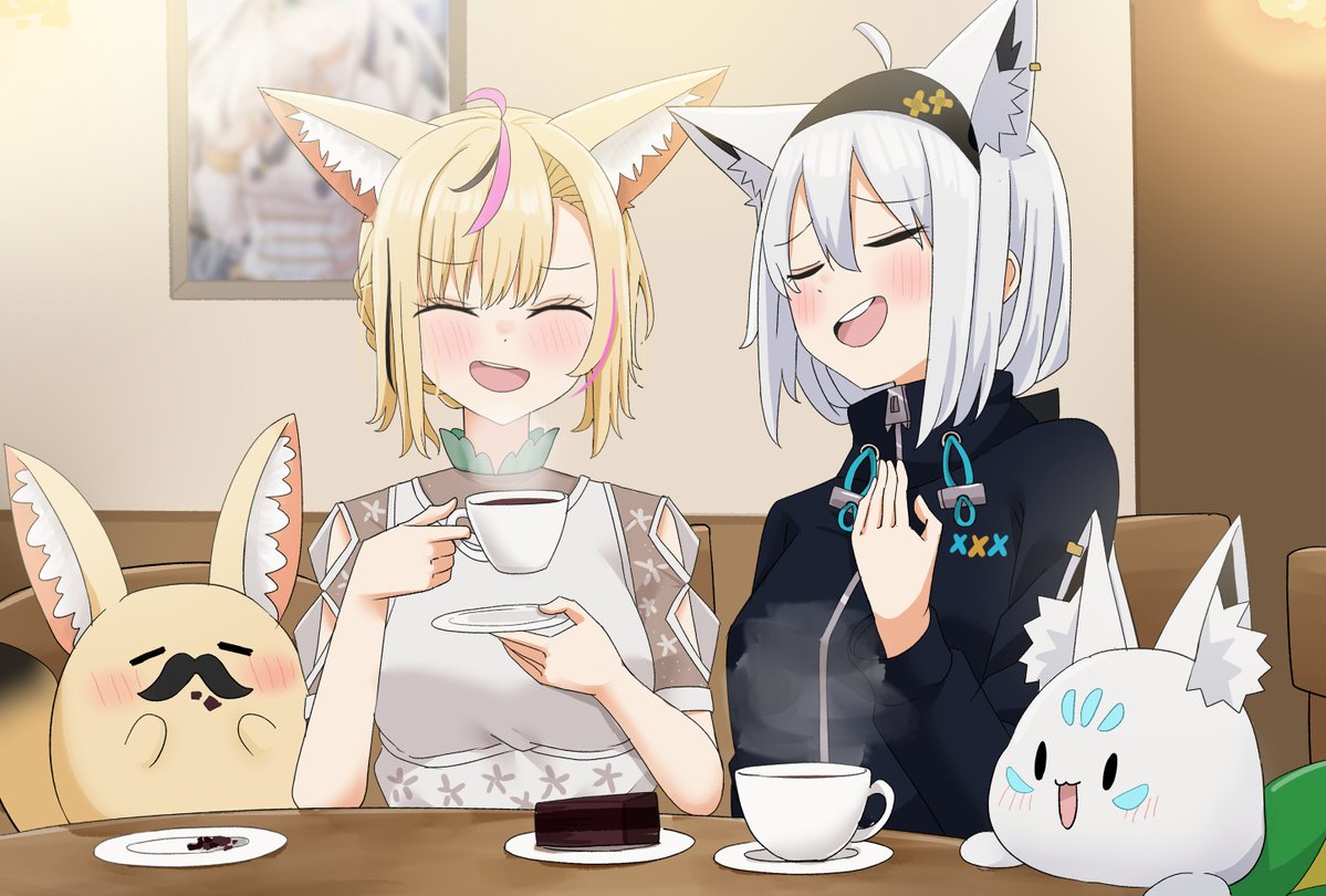 フブポルお茶会🦊
#絵フブキ #絵まる