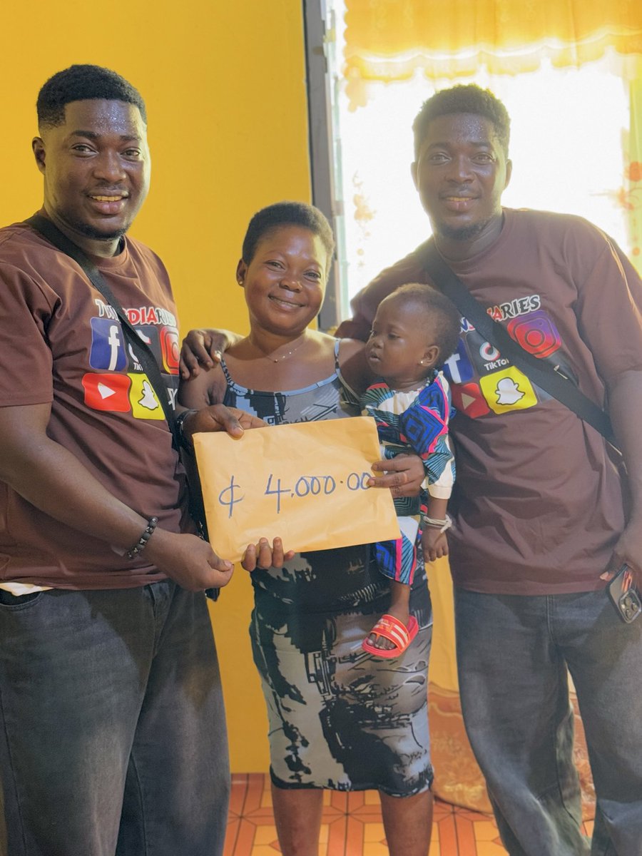 Today, we presented GHS 4,000 to madam Elizabeth and her twins whom one passed away recently.

We have paid all their medical bill from the beginning of this project till now! 

Hallelujah