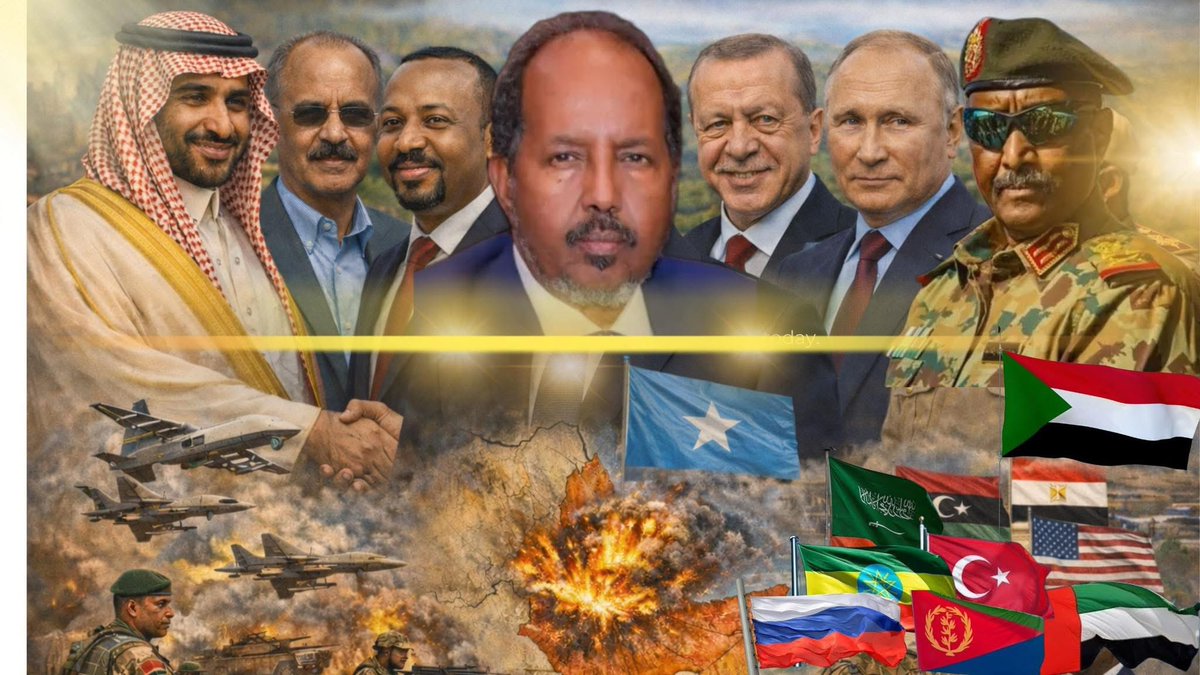 Maxaa ka socda Geeska Afrika?
=============
Geeska Afrika waxa ka socda dhaqdhaqaaqyo isku mar soo muuqday oo isugu jira milatari, diblomaasiyadeed iyo sirdoon , kuwaas oo muujinaya in gobolku galay marxalad xasaasi ah. 72-kii saac ee u dambeeyay, dhaqdhaqaaqyo ka kala dhacay