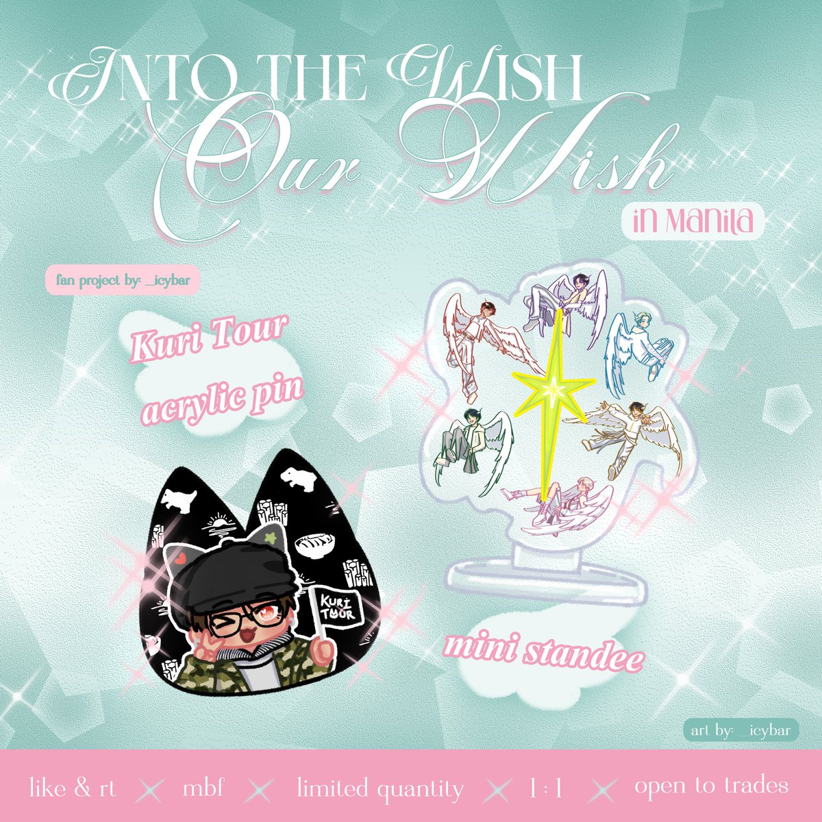 into the wish: our wish in manila
fan support by <a href="/__icybar/">perts | comms open</a>

kuri tour pin and nct wish mini standee
(limited quantity)

🪽 like rt mbf
🪽 1 : 1
🪽 open for trades
🪽 time and loc: tba

#OurWISH_MANILA #OURWISHinMANILA 
#INTOTHEWISH #NCTWISH