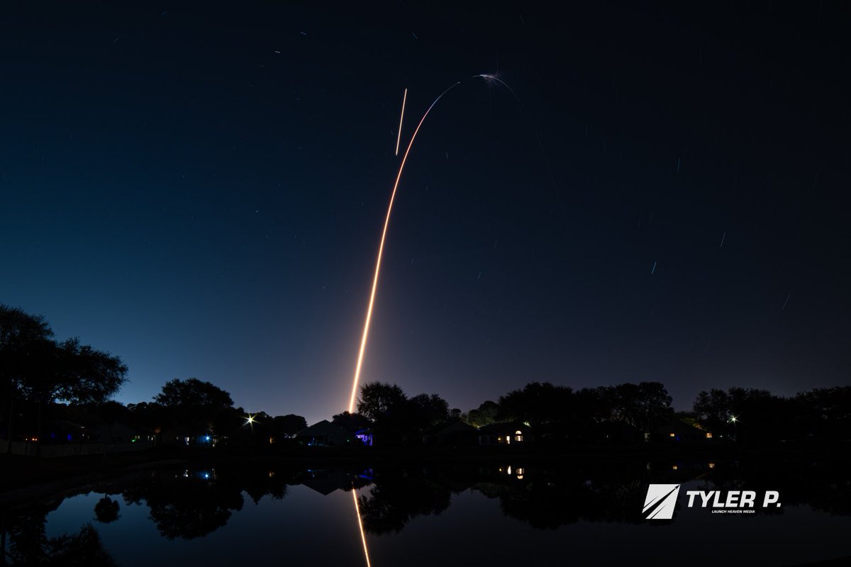 vector824's tweet photo. Falcon 9 launches with 4 crew to the ISS for ⁦@NASA⁩ on the Crew-12 mission. Godspeed! Captured for ⁦@LaunchHeavenX⁩ https://t.co/SgsSZP5Gs9