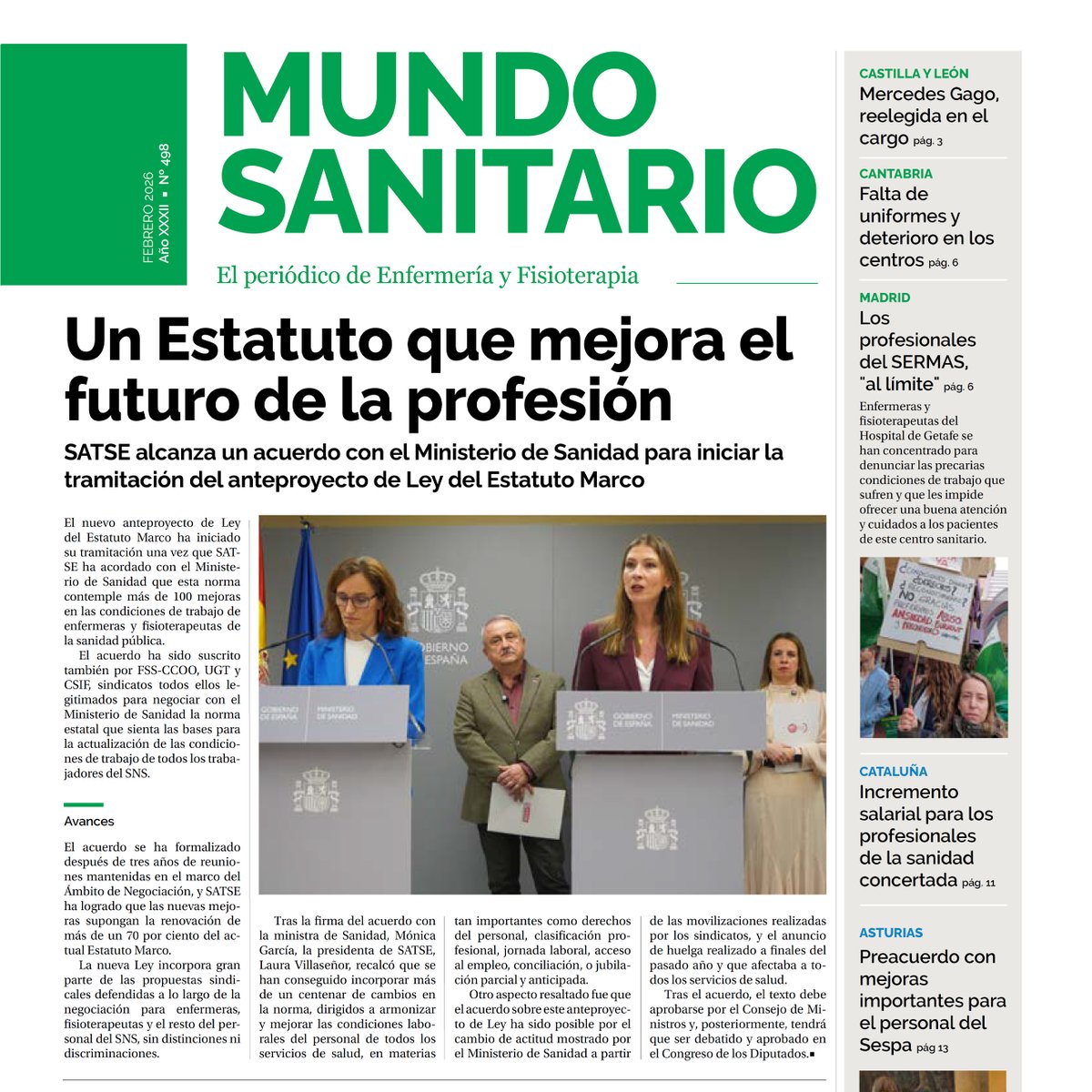 Toda la actualidad de enfermería y fisioterapia en #MundoSanitario

✅ Especial #EstatutoParaAvanzar
✊ Mejoras salariales y laborales
📢 Luchando contra la precariedad y las agresiones
❌ Rechazamos la suspensión de la guía sobre infección del tracto urinario

¡Descárgalo ya! 👇
