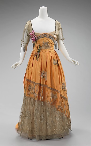 Evening dress by House of Worth, 1916. The MET.