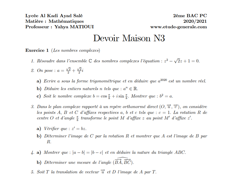 etudegenerale's tweet photo. (2 bac pc et svt)
Devoir maison sur les nombres complexes et les équations différentielles ✍️
https://t.co/IZDnXN6YFq
#math #maths #mathematics #mathématiques #2bac https://t.co/odZbEWlWBj