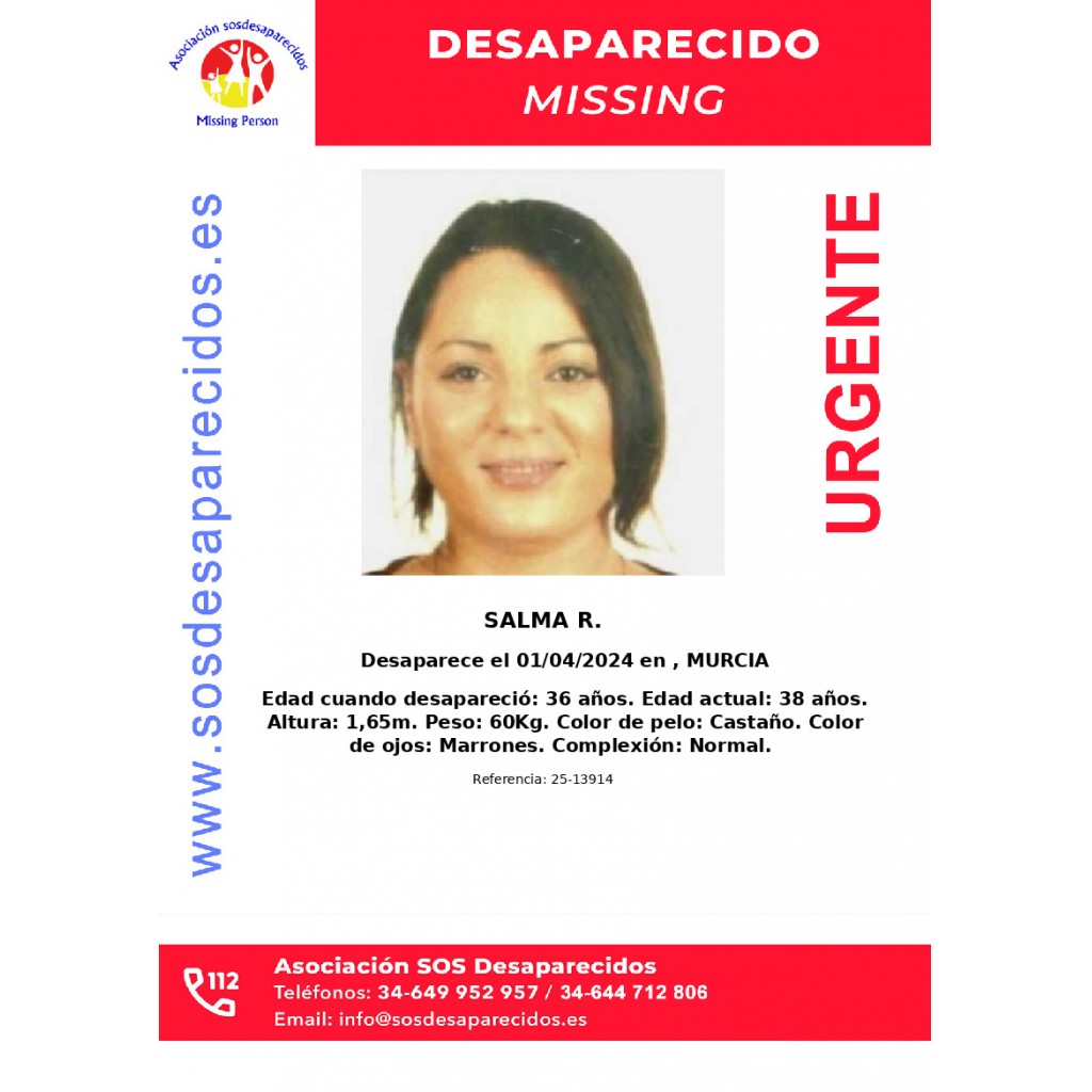 🚨La familia de Salma, una mujer de 38 años de origen marroquí, denunció su desaparición en abril de 2024.
⚠️Alberto S.M., un murciano de 58 años, tenía antecedentes por #violenciamachista por propinar una paliza a su exmujer.
NO LO INVESTIGARON.
⚠️Una cómplice de Alberto llevó a