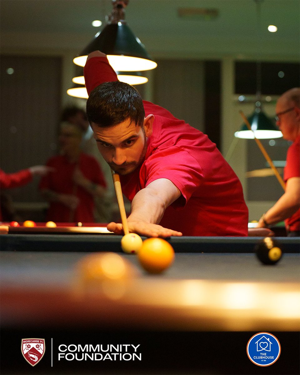 morecambefccf's tweet photo. 🎱 Check out these amazing pool players from The Clubhouse Morecambe

On a Monday The Clubhouse Morecambe offer sessions of pool from 6:30pm - 7:30pm. ⏰

To find out more click the link below ⬇️
https://t.co/AjfrpklS9F https://t.co/wrGDB9HaFH