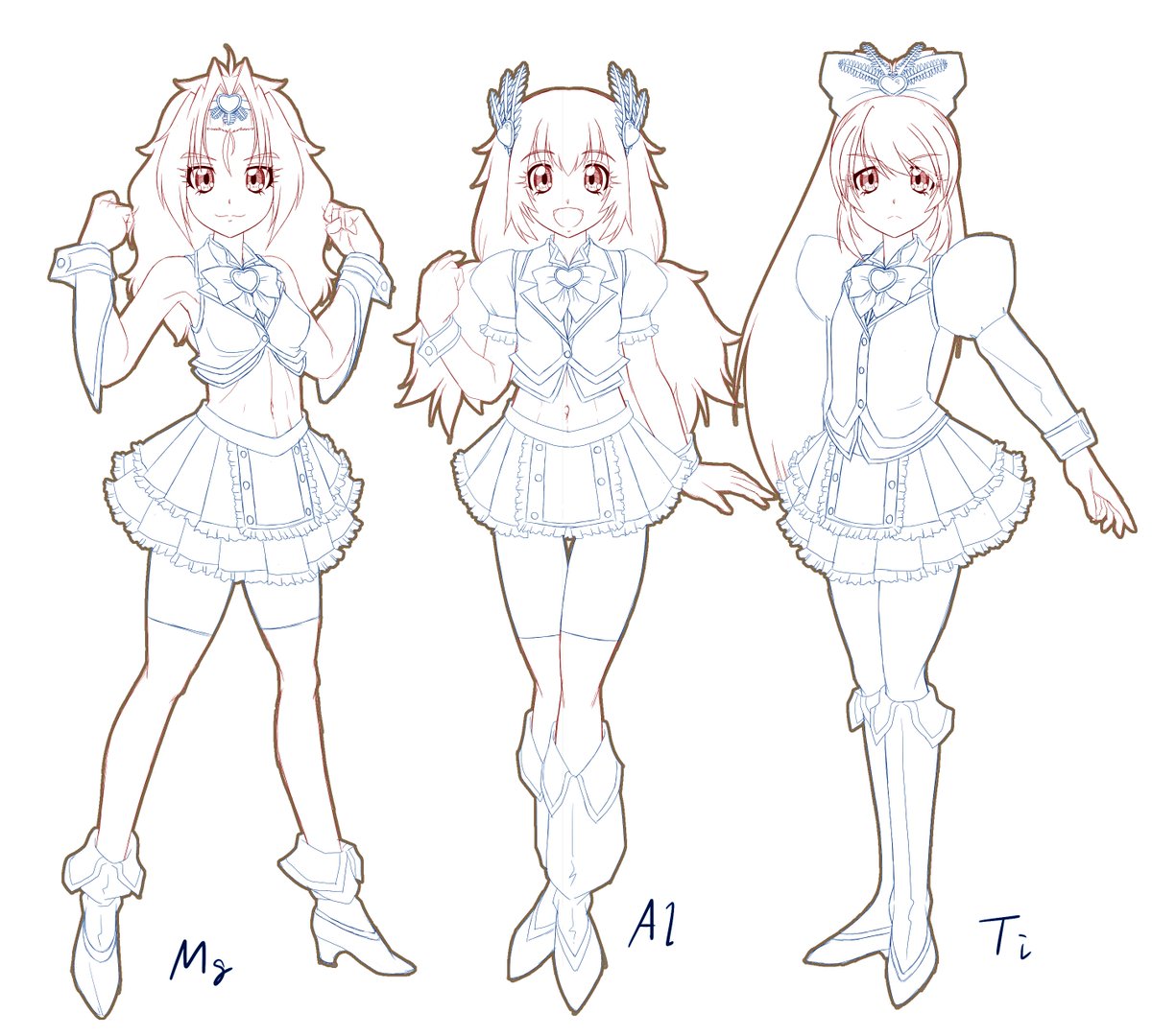 #自分で生み出した一次創作オリジナルキャラを流そう その他オリキュア
一枚目から「テンジン」「おっぱい」「ライトメタル」「マスター&スレイブ」 