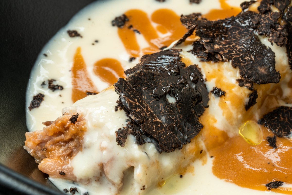 Venir a Soria en temporada de trufa es descubrir cómo un producto de la tierra puede emocionar en la mesa. Tradición, creatividad y sabor se unen en cada plato como en este canelón de carrillera trufado de Casa Arévalo.
#TruadeSoria #SoriayTrufa #TrufanegradeSoria