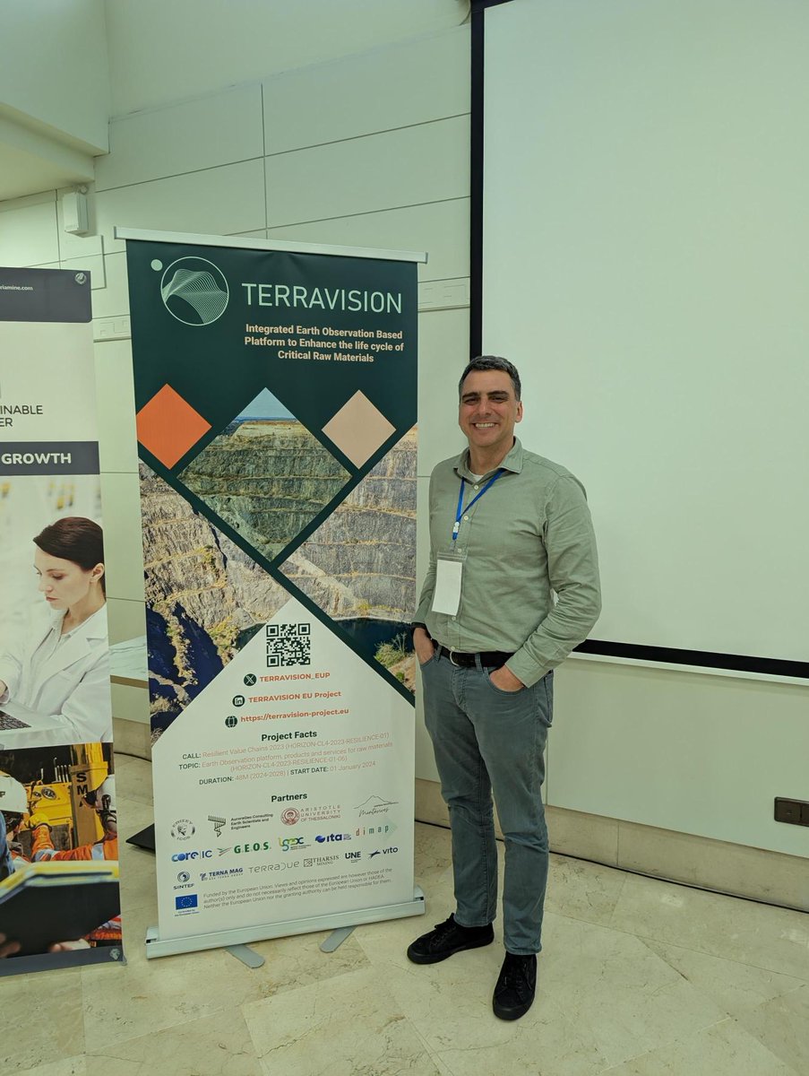 NormasUNE's tweet photo. 🔍 Avanzando en la innovación para la gestión sostenible de materias primas críticas

🌍 UNE ha participado en la tercera Asamblea General del proyecto @TERRAVISION_EUP, una iniciativa europea financiada por @HorizonteEuropa  que impulsa el desarrollo de una plataforma integrada basada en tecnologías de Earth Observation para toda la cadena de valor de las materias primas críticas. En representación de UNE, ha asistido nuestro compañero Rafael Postigo, gestor de Proyectos Industria y equipamiento, quien forma parte del equipo que desarrolla la labor de normalización en el proyecto.

🤝 Durante el encuentro, los socios del consorcio han revisado el progreso técnico y coordinado las próximas fases de trabajo. UNE contribuye mediante la normalización de los resultados del proyecto, favoreciendo la interoperabilidad y la adopción de soluciones innovadoras que impulsen una minería más eficiente, resiliente y sostenible.

👉 La participación de UNE refuerza su compromiso con la armonización de estándares europeos que faciliten la transformación digital y sostenible de industrias estratégicas.
#Innovación #Normalización #Mineríasostenible #TERRAVISION