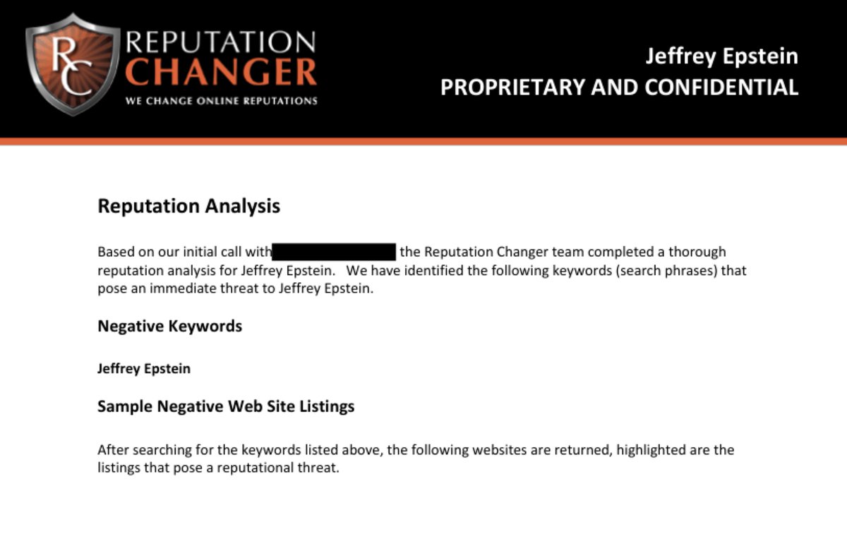 "We have identified the following keywords that pose an immediate threat to Jeffrey Epstein"

The keywords? "Jeffrey Epstein."