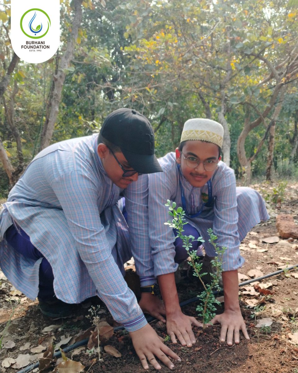 BFI_environment's tweet photo. Students of MSB Educational Institute in #Nagpur exchanged books for saplings, planting 50 trees at Saifiyah Burhaniyah Park. The 5-acre land adopted by the school is a part of @ChipNagpur's Nisargavedh project. https://t.co/EfzyO6tJZR