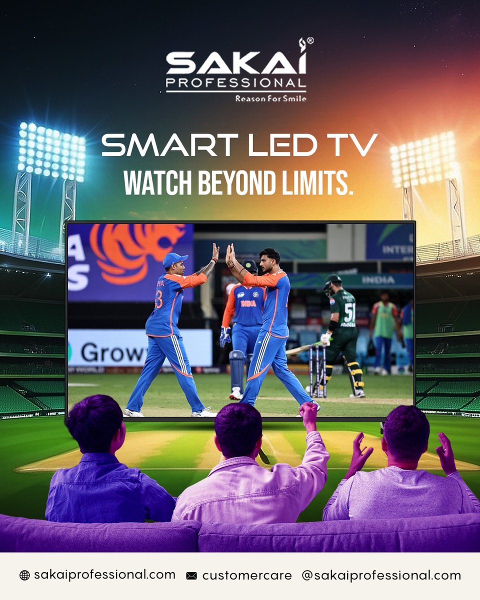 SakaiAppliances's tweet image. Feel every goal, every scene, every emotion — bigger, brighter, and smarter than ever.
Upgrade your entertainment.

For more details visit us on: sakaiprofessional.com

#SmartLEDTV #WatchBeyondLimits #HomeEntertainment #MatchDayReady #UltraClearView