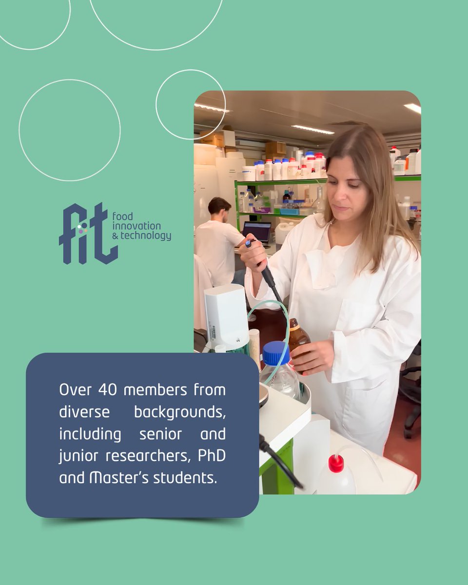 FitUMinho's tweet photo. We are pleased to present our group, a highly multidisciplinary team committed to developing scientific and technological solutions with tangible societal impact. #FoodInnovation #FoodScience #FunctionalFoods #Sustainability #FITResearch https://t.co/5moCjl4tfN