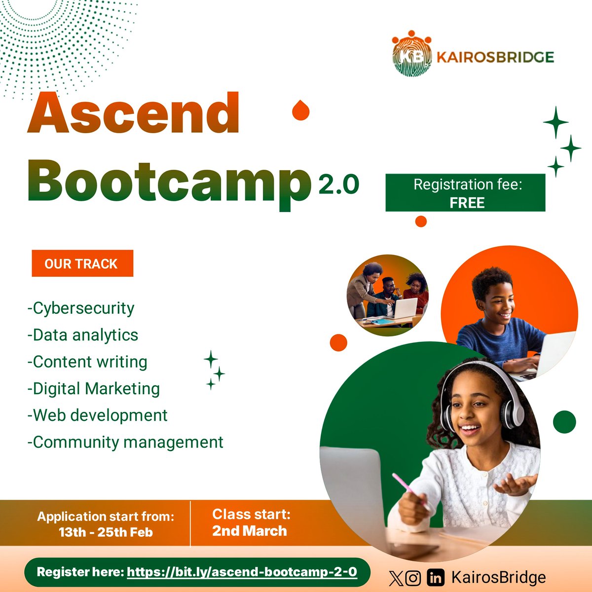 Ascend Bootcamp 2.0 is for people who are tired of sitting on potential.

If you’ve been saying “I need to level up,” this is your move.

Clarity + Structure + Execution = Result

Don’t watch from the sidelines.
Get in the room!

Apply here: bit.ly/ascend-bootcam…
