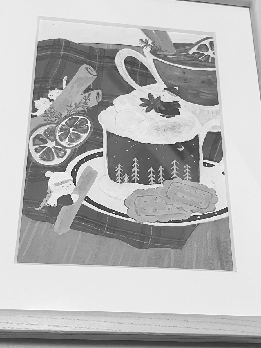 #企画展_ほっと一息 

額装も順調に終了☕️
ぜひ楽しみにしていただけると嬉しいです