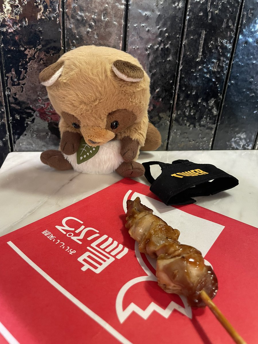 鳥ぷろの焼き鳥買ってみたよ。。
柔らかくて美味しいですよ~ってお店の方から教えてもらったよ♩
だから絶対美味しくて元気でるはず！
これ食べて帰ろうね。。