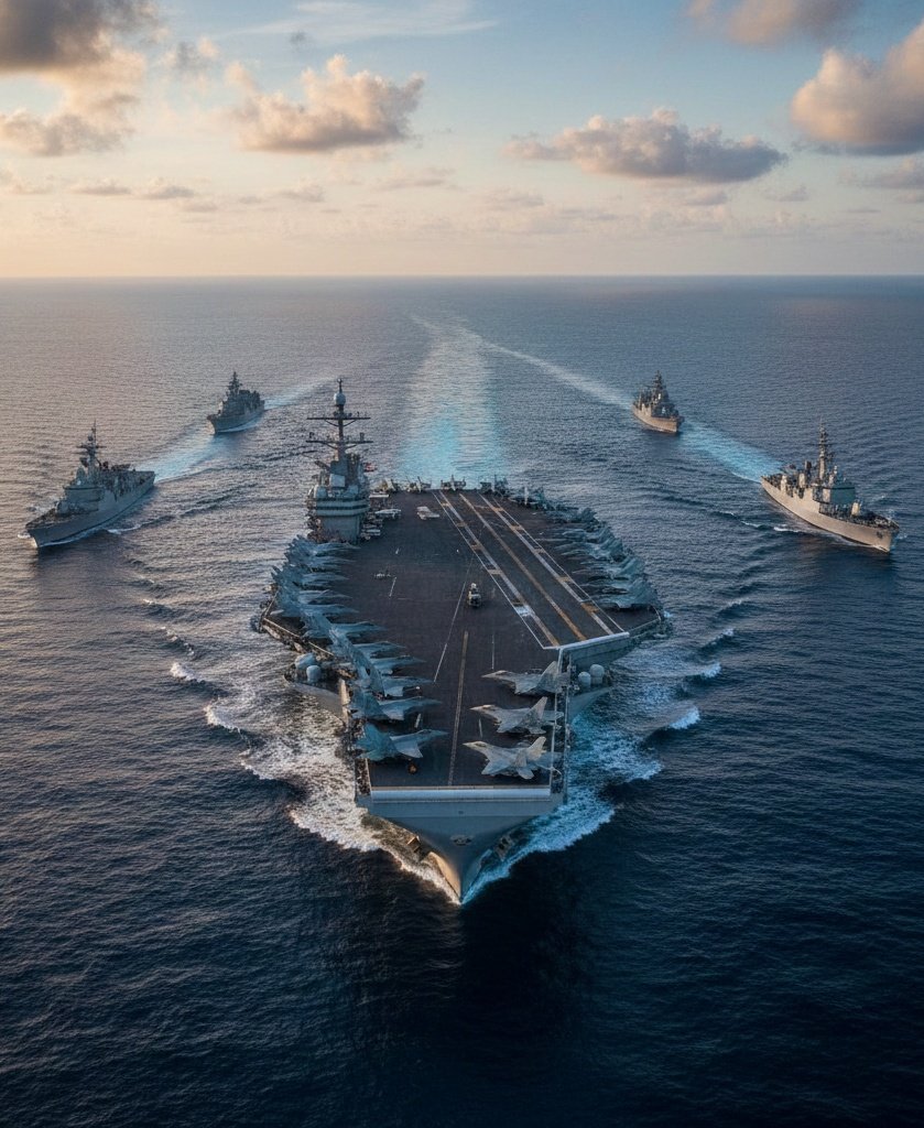 🚨 ÚLTIMA HORA | El tablero global se mueve. 🗺️

​El USS Gerald R. Ford, el portaaviones más grande y avanzado del planeta, abandona el Caribe con rumbo directo al Medio Oriente. 🚢💨

​Según el New York Times, se unirá al USS Abraham Lincoln para reforzar la presión militar